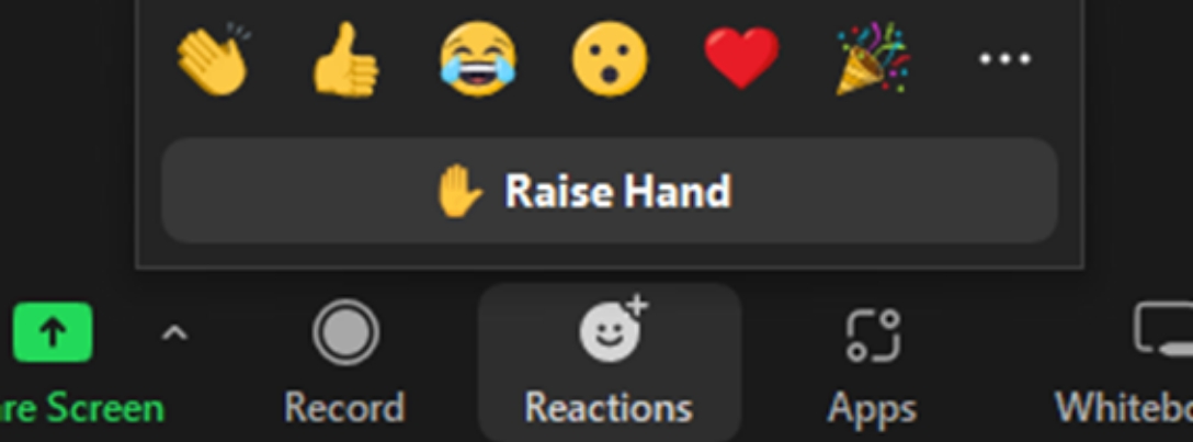 Zoom’s raise hand feature